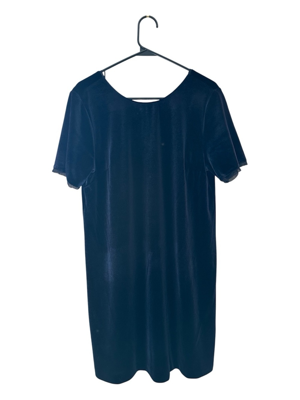 Gentle Fawn Navy Blue Velvet Midi Dress Size Medium